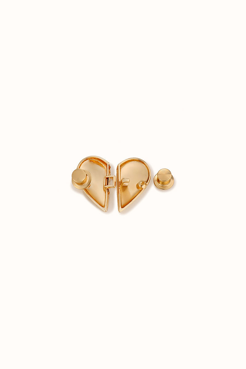 Coração Dourado Pin para Jeans