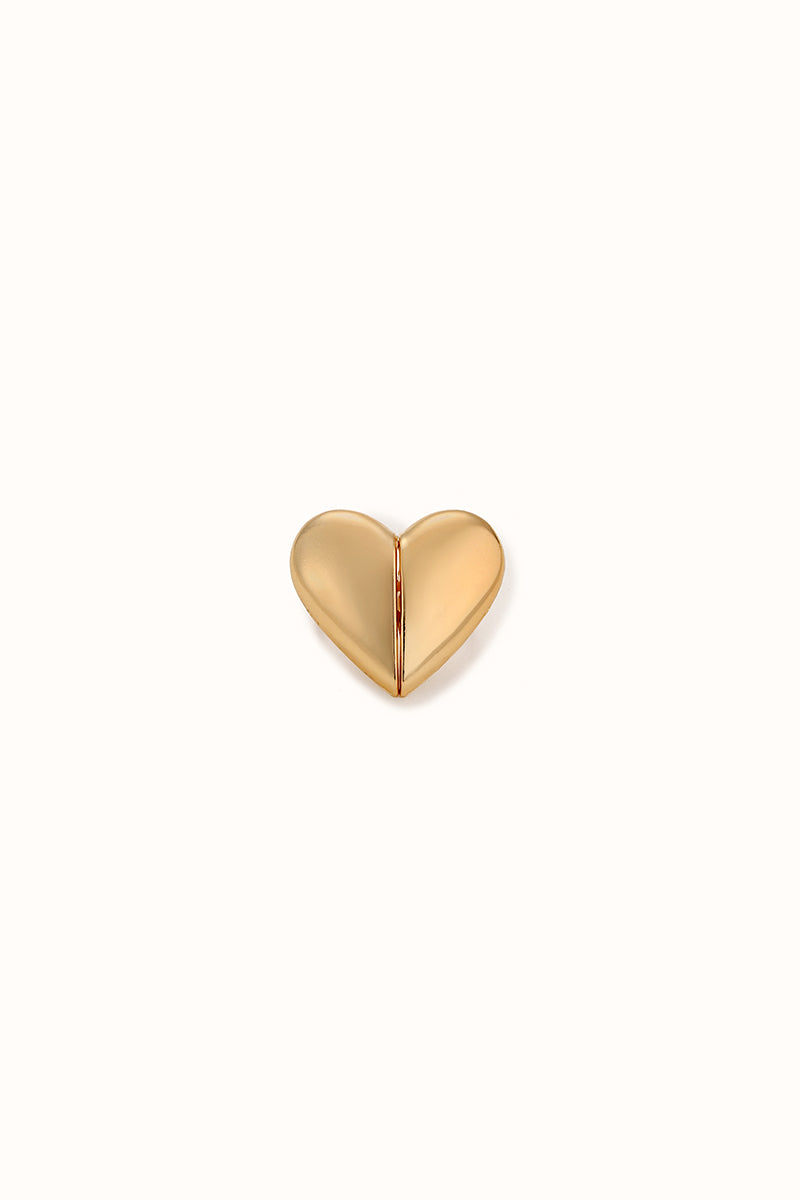 Coração Dourado Pin para Jeans